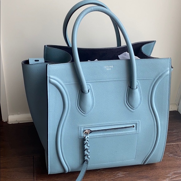 Blue Green Seafoam Medium Celine Phantom - Picture 6 of 11